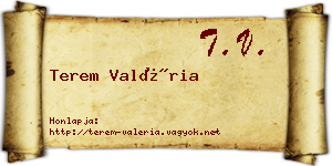 Terem Valéria névjegykártya
